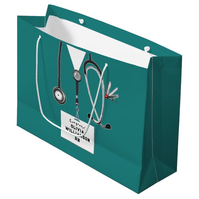 Creative Nurse Graduation Large Gift Bag (Framsidan Vinklad)