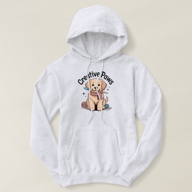 Creative Paws Golden Retriever Hund Konstnär Målni T Shirt (Design framsida)