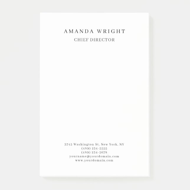 Creative Plain Simple White Attractive Stylish Post-it Block (Framsida)