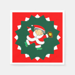 Creative Softball Christmas Holiday Pappersservett