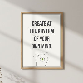 Creative Studio Wall Art. Minimal Inspiration Poster