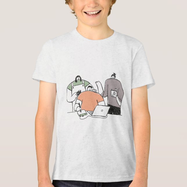 Creative Teamwork – Where Ideas, Coffee & Collabor T Shirt (Framsida)