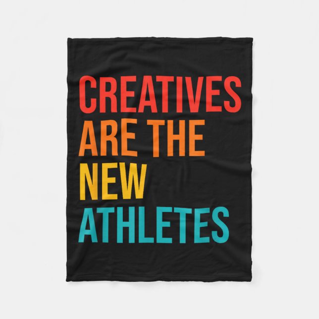 Creatives Are The New Athletes Funny Retro Apparel Fleecefilt (Framsidan)