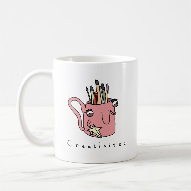 Creativitea | rolig komisk Teamugg Kaffemugg (Vänster)
