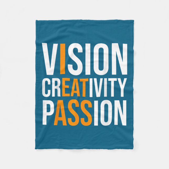 Creativity On Shirt Sarcastic Funny Motivation  Fleecefilt (Framsidan)