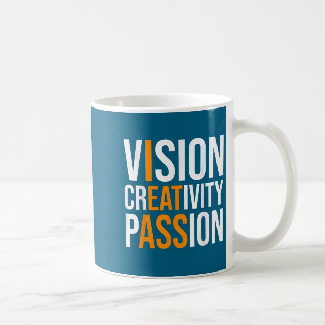 Creativity On Shirt Sarcastic Funny Motivation  Kaffemugg (Höger)
