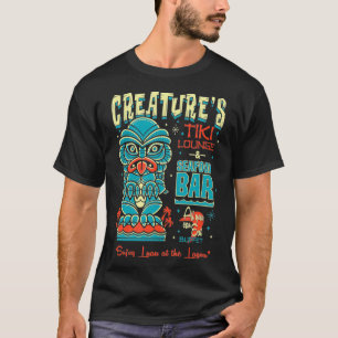 CreatTiki Lounge Lagoon Retro Hawaii Surfa mov T Shirt