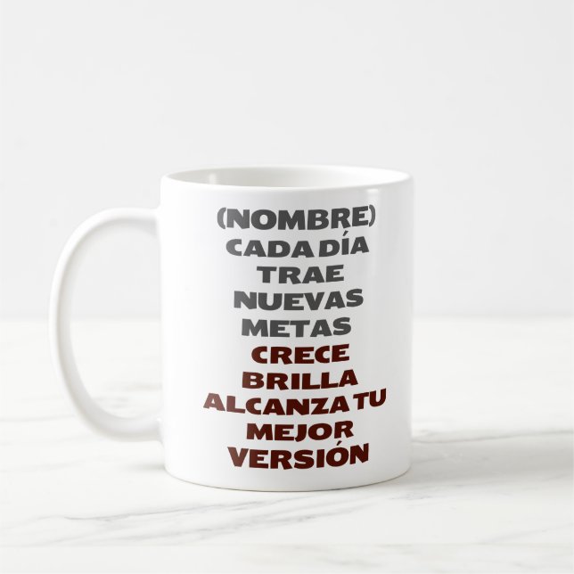 CRECE BRILLA REGALO PERSONALIZADO PARA (NOMBRE)  KAFFEMUGG (Vänster)