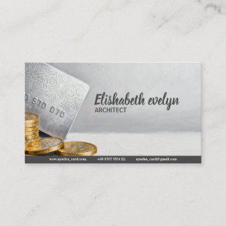 Credit Card and Gold Coins Visitkort