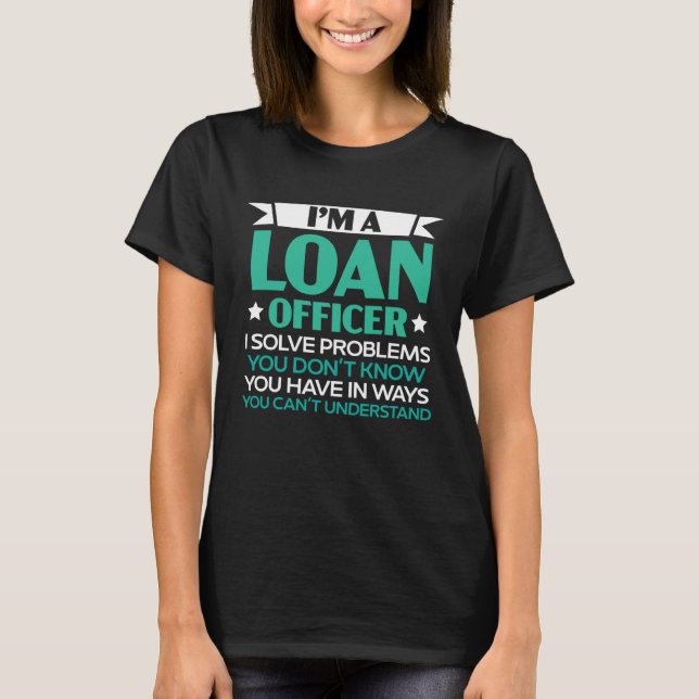 Credit Officer Job Profession Debt Loan Officer T Shirt (Framsida)