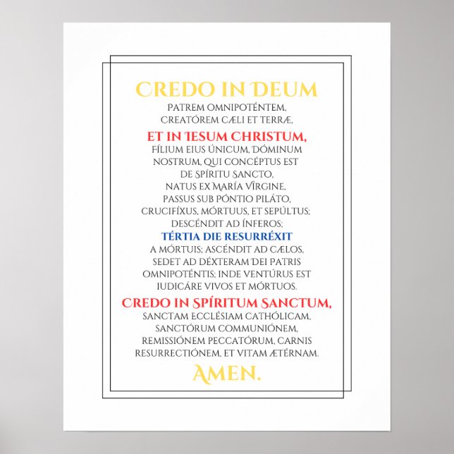 Credo Poster (Framsidan)