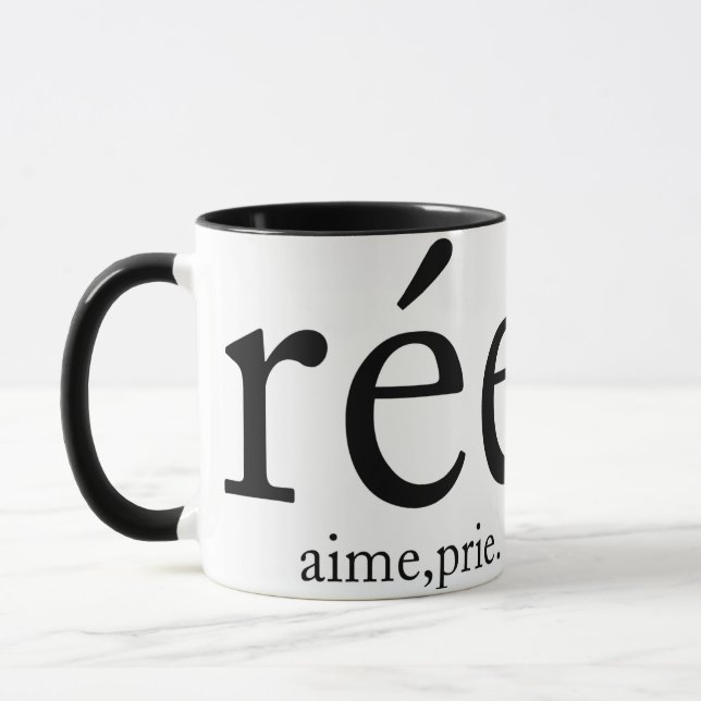 crée aime prie  mugg (Vänster)