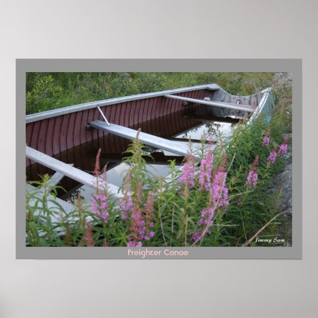 Cree Freighter Canoe - Chisasibi Québec Poster (Framsidan)