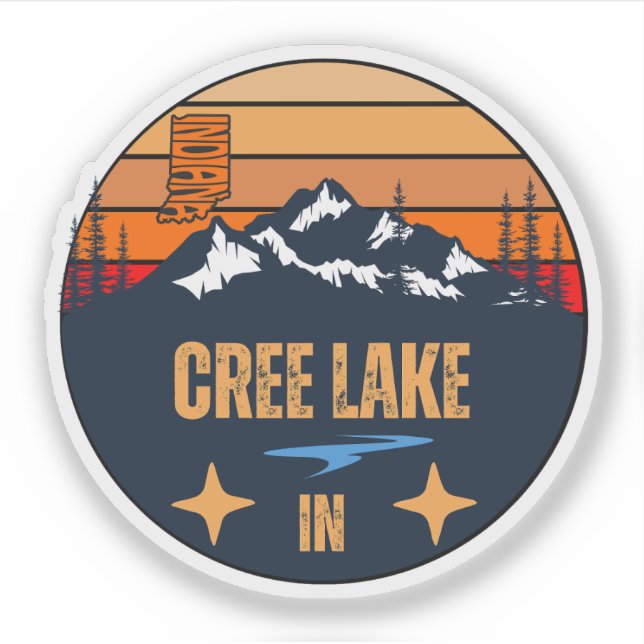Cree Lake, Indiana Klistermärken (Framsida)