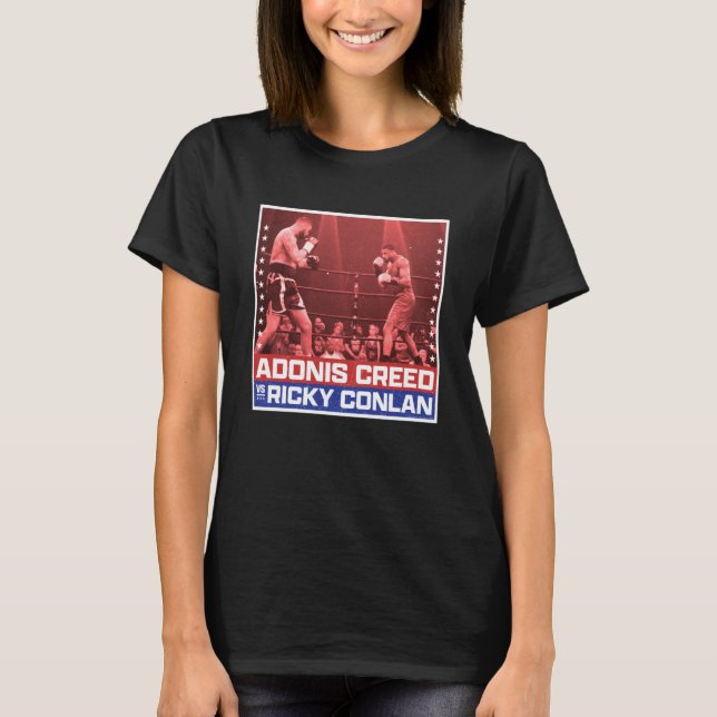Creed vs Conlan boxing ring red T Shirt (Framsida)