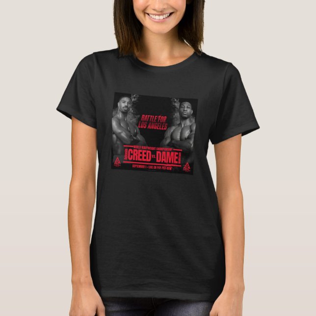 Creed vs Dame affisch röd T Shirt (Framsida)