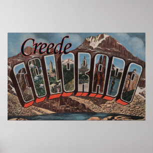 Creede Colorado - stora brevplatser Poster