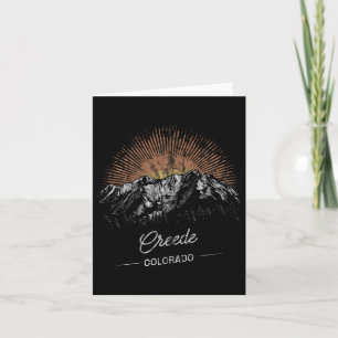 Creede Mountains Colorado Hiking Vintage utomhus Kort