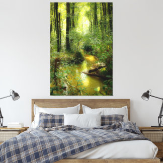 CREEK IN THE WOODS Canvas Art