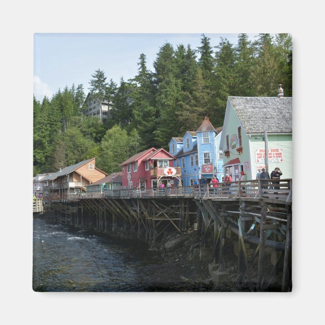 Creek Street i Ketchikan Magnet (Framsidan)