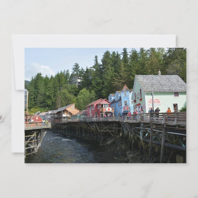 Creek Street i Ketchikan Tack Kort (Framsida)