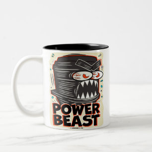 Creekrat Cartoon Studios Power Beast Art Två-Tonad Mugg