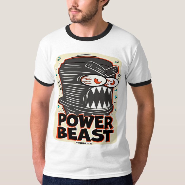 Creekrat Cartoon Studios Power Beast T Shirt (Framsida)