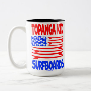 Creekrat Cartoon Studios Topanga Kid Surfbräda Kon Två-Tonad Mugg