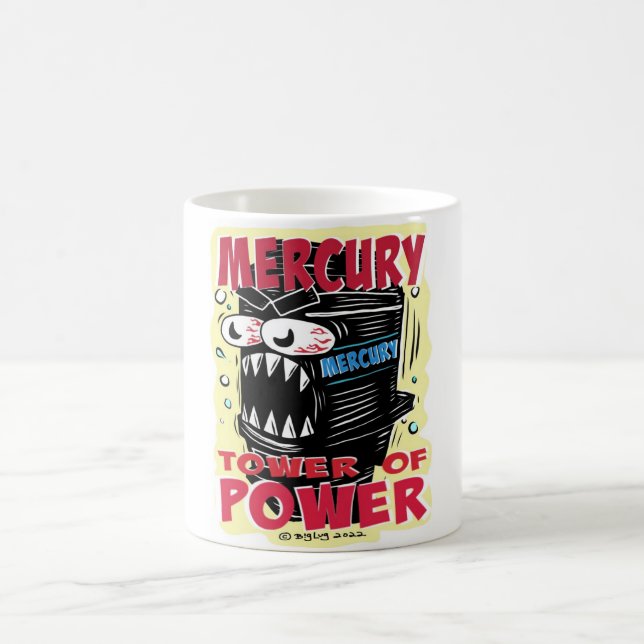 Creekrat Studios Mercury Tower of Power Cartoon Kaffemugg (Center)
