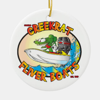 Creekrat Tecknad Flever Boat Roligt jul Julgransprydnad Keramik