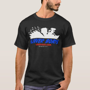 Creekrat Tecknad Flever Flivver Boat Logotyp Tee
