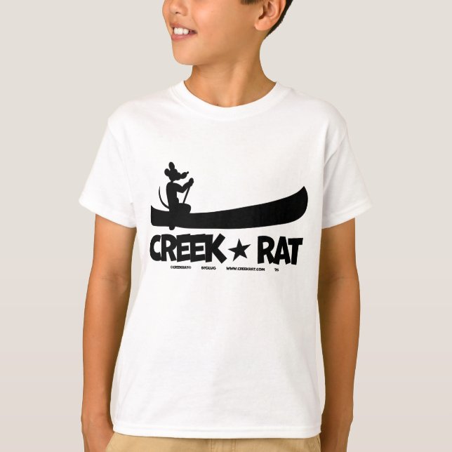 Creekrat Tecknad Studios - Bäck Råtta Canoe Teckna T Shirt (Framsida)