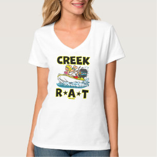 Creekrat Tecknad Studios Bäck Råtta Flivver Boat T Shirt