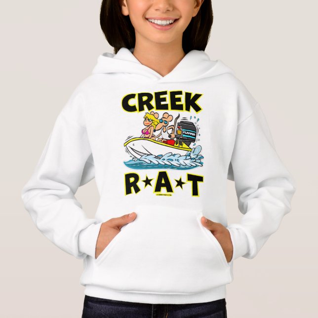 Creekrat Tecknad Studios Bäck Råtta Flivver Boat T Shirt (Framsida)