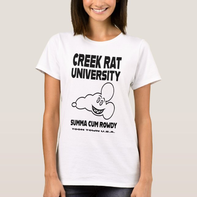 Creekrat Tecknad Studios - Bäck Råtta T Shirt (Framsida)