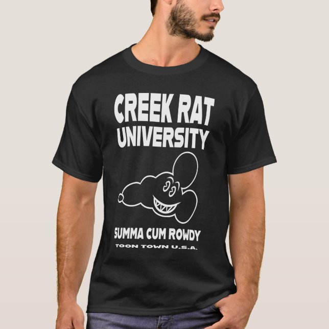 Creekrat Tecknad Studios - Bäck Råtta T Shirt (Framsida)