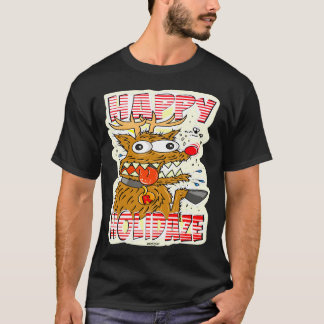 Creekrat Tecknad Studios Lycklig Holidaze Art T Shirt