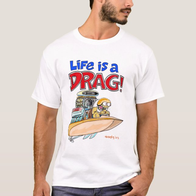 Creekrat Tecknader "Livet är en drag!" Konst T Shirt (Framsida)