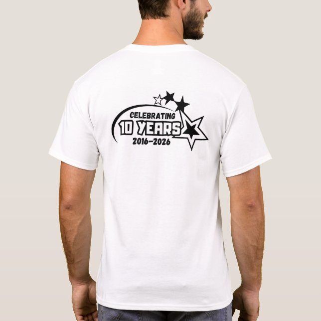 creekside-logotyp med stjärnor bak t shirt (Baksida)