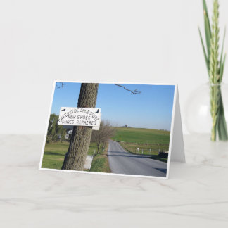 Creekside skor lagret undertecknar kort