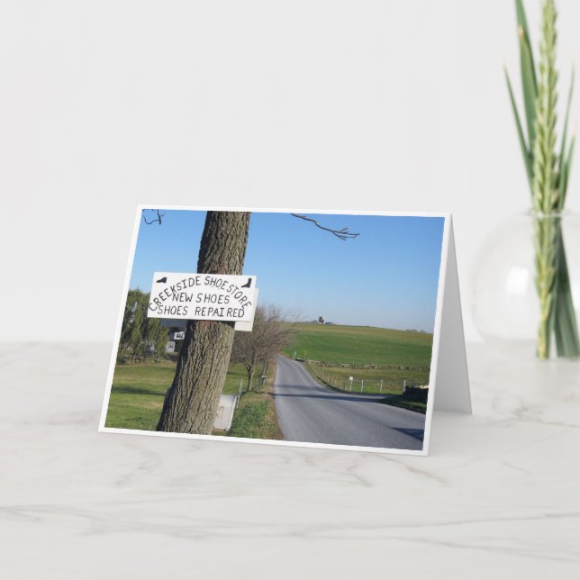 Creekside skor lagret undertecknar kort (Framsida)