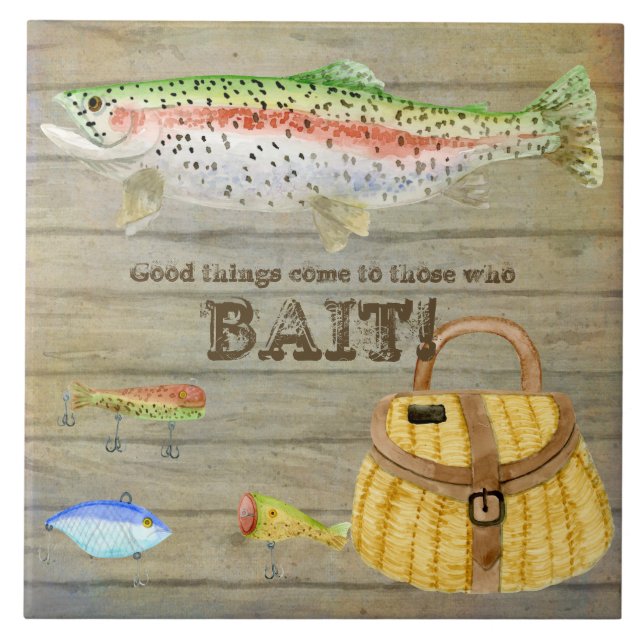 Creelen för fiske för sjökabinforellen lockar kakelplatta (Framsidan)