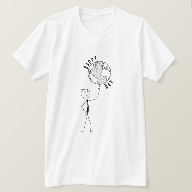 Creen People Lycklig Earth Day Helgdag Gift eco T Shirt (Design framsida)