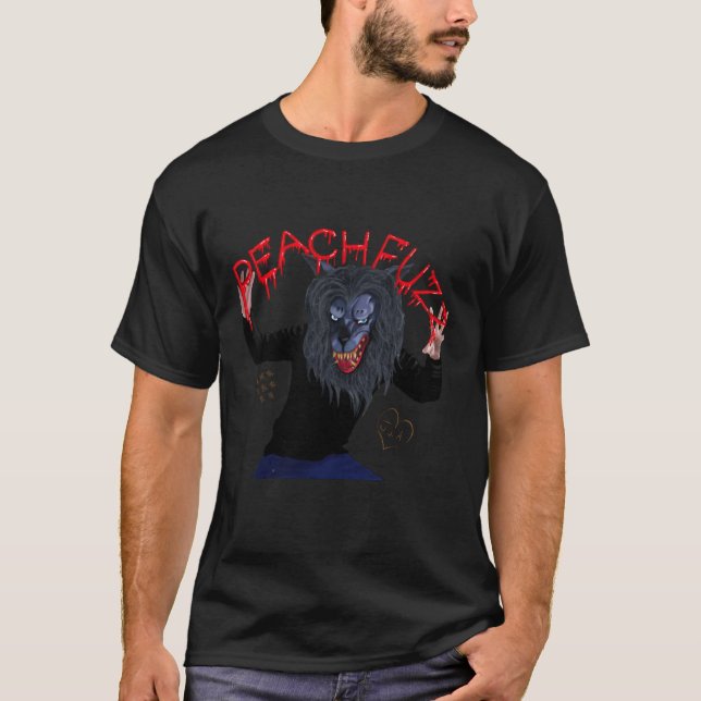 Creep HQ Peachfuzz Werewolf Mask Pose T Shirt (Framsida)