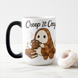 Creep It Cozy Ghost Mysig Höstdesign Med Het Chokl Magisk Mugg