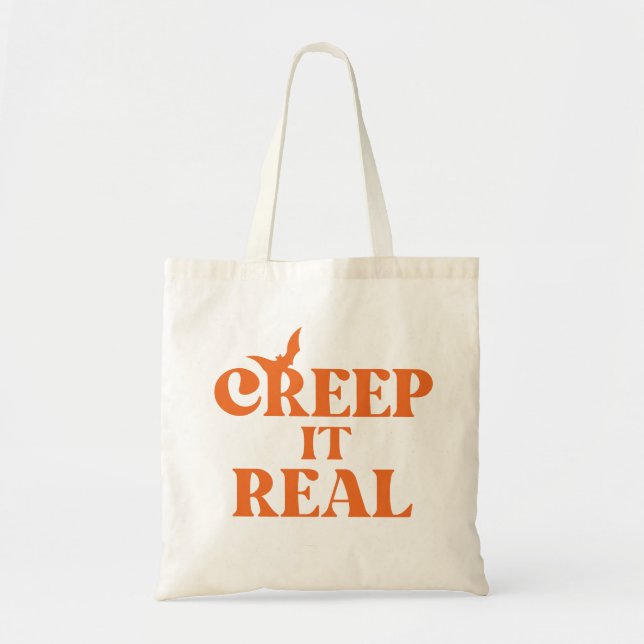 Creep It Real Fall Halloween Tote Tygkasse (Framsidan)