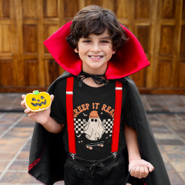 Creep It Real Funny Skater Ghost Halloween T Shirt