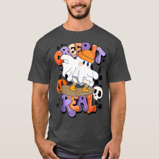 Creep It Real Ghost Boy Vintage Retro Halloween Fa T Shirt