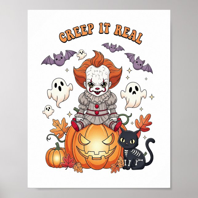 Creep It Real Halloween Clown Poster (Framsidan)