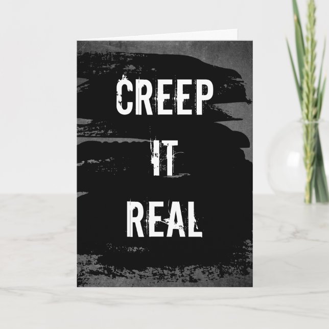 Creep it Real Halloween Kort (Framsida)